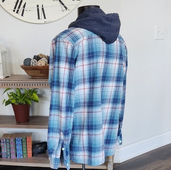 Aeropostle Mens Flannel Hoodie, Size Large, Pre-owned excellent condition - Picture 9 of 16